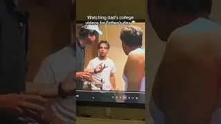 Watching dad's collage videos for Father's day #father #fathersday