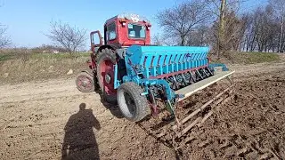 Культивація та посів ячменю🌾🚜 Сівалка isaria і Т-40АМ