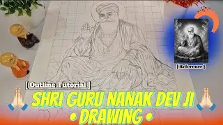 Guru Nanak Dev Ji Drawing, How To Draw Guru Nanak dev ji ~ Outline, गुरु नानक जी को चित्र केसे बनाते