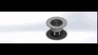 UFAD Swirl Diffuser working animation in SolidWorks 2015