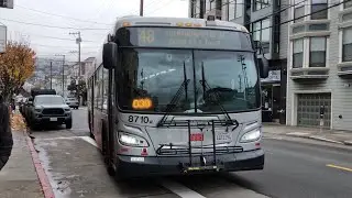 SF Muni 2013 New Flyer XDE40 #8710 on Route 48 Quintara/24th Street