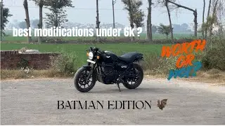 Modified hunter 350&hellip; under 6k. #modified #hunter350 #royalenfield #batman #vlogs #viral 