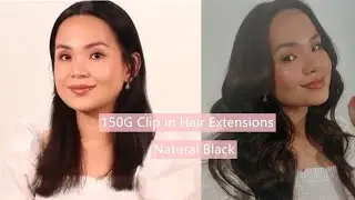 Natural Black (1B) 150g Clip in Hair Extensions | Goo Goo Hair