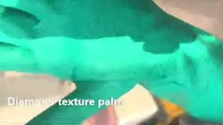 Industrial green nitrile gloves