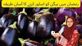 Baingan Ko Mehfooz Karne Ka Asan Tarika 2024 | How To Store Egg Plant In Freezer in Ramzan 2024