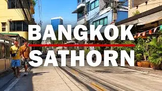 Cycling in Bangkok #10 - Sathorn [ 4K ] Sathorn Road &bull; Suan Phlu &bull; Soi 1 &bull; Naradhiwas