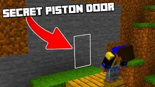 Minecraft Simple 1x2 Flush Piston Door Tutorial *Java*