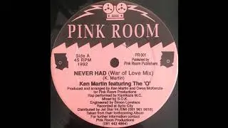 Ken Martin Featuring The 'O' - Never Had (War Of Love Mix)