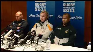 Bok presser with CJ van der Linde, Schalk Burger and JP Pietersen A.f4v