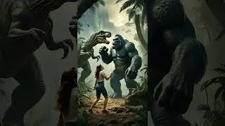 Epic Jungle Battle: King Kong vs Dinosaur | Cinematic Monster Showdown! #foryou #facts #shorts