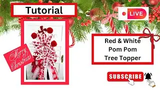 How to Make a Red and White Pom Pom Tree Topper, Rachel&rsquo;s Unique Crafts