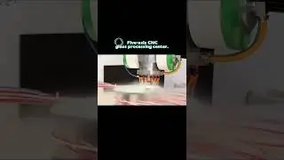 CNC five axis glass processing center for mirror glass grinding rounded edges and large obliqueedges