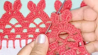 CROCHET BUNNY EDGE FOR EASTER 🐰