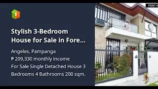 Stylish 3-Bedroom House for Sale in Forest Park Homes South, Pampanga