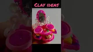 Clay makeup 💄 set for Barbie doll #artscraft #viralvideo #clayart #sanaartandcraft