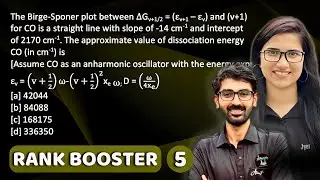 Rank Booster by J Chemistry | Birge Sponer Plot | Vibrational Spectroscopy | Molecular Spectroscopy