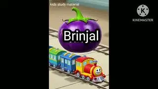 Vegetable name with sapling/kid's learning rhymes/vegetable train 