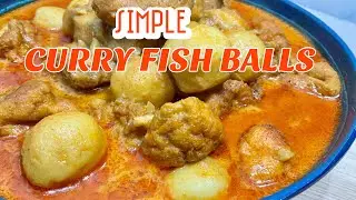 Simple Curry Fish Balls with Tofu Puffs