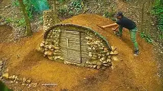Survival Skills: Building a Wooden & Mud House in the Forest | sarvival | @norusarubushcraft 