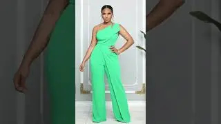 Saige Single Shoulder Suspender High Waist Office Straight Jumpsuit