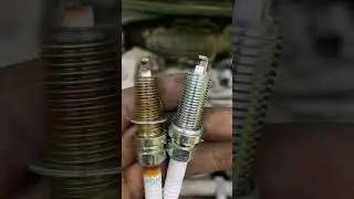 Old spark plugs & new spark plugs #mechaniclife