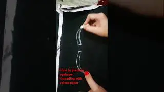 practice eyebrow threading on velvet paper #beauty #eyebrowtutorial