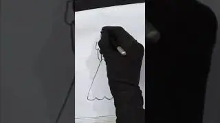 Easy Girl Backside Drawing || Little Girl Drawing#shorts