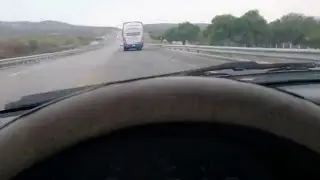 Autob&uacute;s a exceso de vel. 110 km/h 😨😨 un TRANSPAIS :(