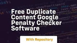 Free duplicate content google penalty checker software
