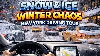 This Is Real Winter Chaos in New York | Driving Through Snowstorms, Ice and Heavy Traffic in NYC