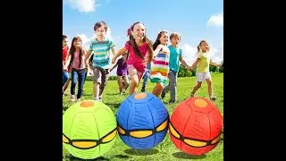 Football Flat Throw Disc - with 3 LED Light Flying Toys