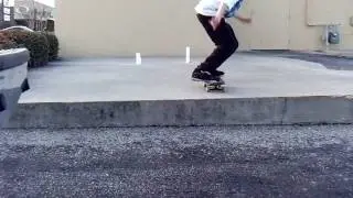 Switch backside shuv off a ledge