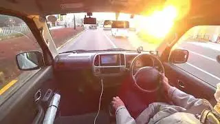 避ける 左折車パイプ！ 市街走行 (5) エブリイワゴンスポーツ