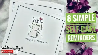 8 SIMPLE SELF CARE REMINDERS II EASY DOODLES II DOODLE WITH ME