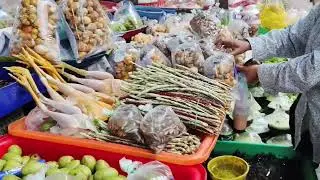 ส่องของกินหายากไข่ผำ หนังวัว เห็ดระโงกเหลือง แมงดา ที่ตลาดคลองเตย