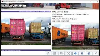 Vaxtor OCR Containers Codes Recognition from a Drone