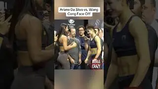 Ariane da Silva vs Wang Cong weigh in face off for UFC 316 #arianelipski #ufc316