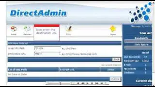 Creating a URL redirect in Direct Admin