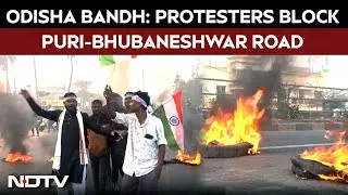 Odisha Bandh | Protesters Block Puri-Bhubaneswar Road Over Paddy Procurement Lapses