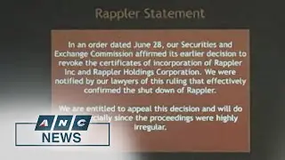 Rappler shutdown ordered by SEC, says Maria Ressa | ANC