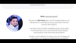 How to navigate through your myEcon training back office