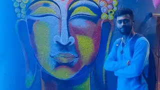 Wall painting ideas | Buddha unique design with paint | Modern Home Interior || Bm Biplab ||