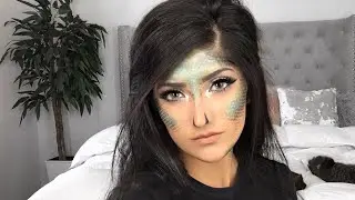 EASY LAST MINUTE SNAKE/SERPENT HALLOWEEN MAKEUP TUTORIAL | Sanaa Khan