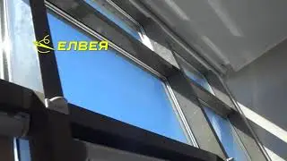 Рулонные шторы Maxi на большие металлические витражи в квартиру