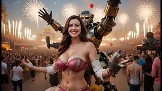 Futures of The Past -Beauty and her robot boyfriend - Steampunk Sci-Fi - AI Microfilm #scifi
