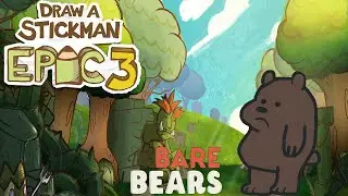 WE BARE BEARS Draw a Stickman: Epic 3 Gameplay - Grizzly's Adventure | Chapter 1: The Crevasse