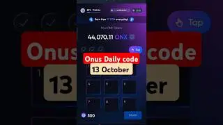 Onus Daily code | ONUS today Daily combo code | #onusdailycode
