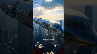 Flying Train 🚆✨ | Future Train Technology, Sky Train & Maglev Concept #shorts #aerotrain