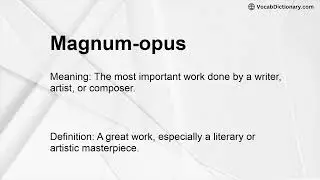 Magnum-opus Meaning