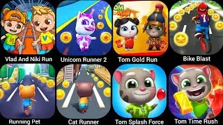 Talking Tom Gold Run, Unicorn Runner 2, Bike Blast, Vlad And Niki Run, Running Pet,Cat Runner....